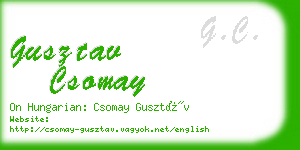 gusztav csomay business card